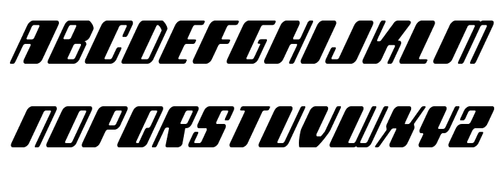 Zyborgs Super-Italic Font LOWERCASE