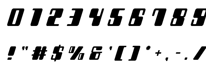 Zyborgs Title Italic Font OTHER CHARS