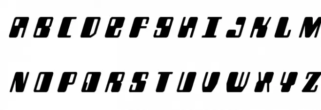 Zyborgs Title Italic Schriftart Groß