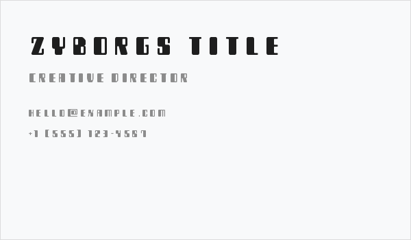 Zyborgs Title Business Card