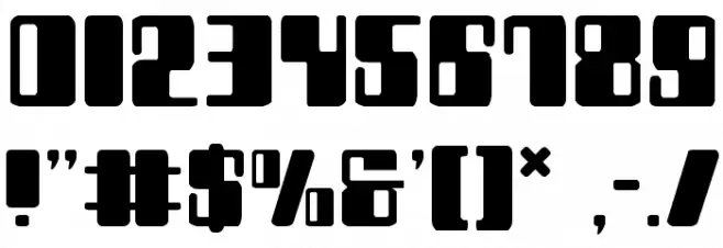 Zyborgs Schriftart Anderer Schreiben