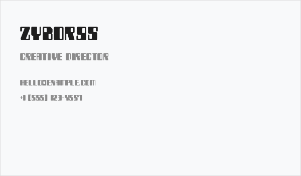 Zyborgs Business Card