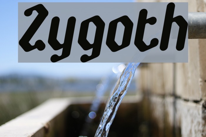 Zygoth Schriftart examples