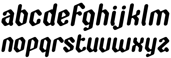 Zygoth Schriftart Kleinbuchstaben