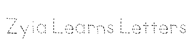 Zyia Learns Letters Font