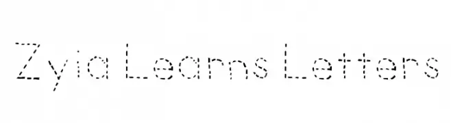 Zyia Learns Letters  Free Fonts Download