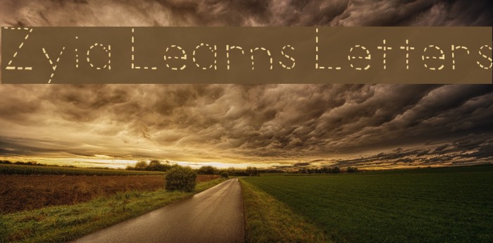 Zyia Learns Letters Font examples