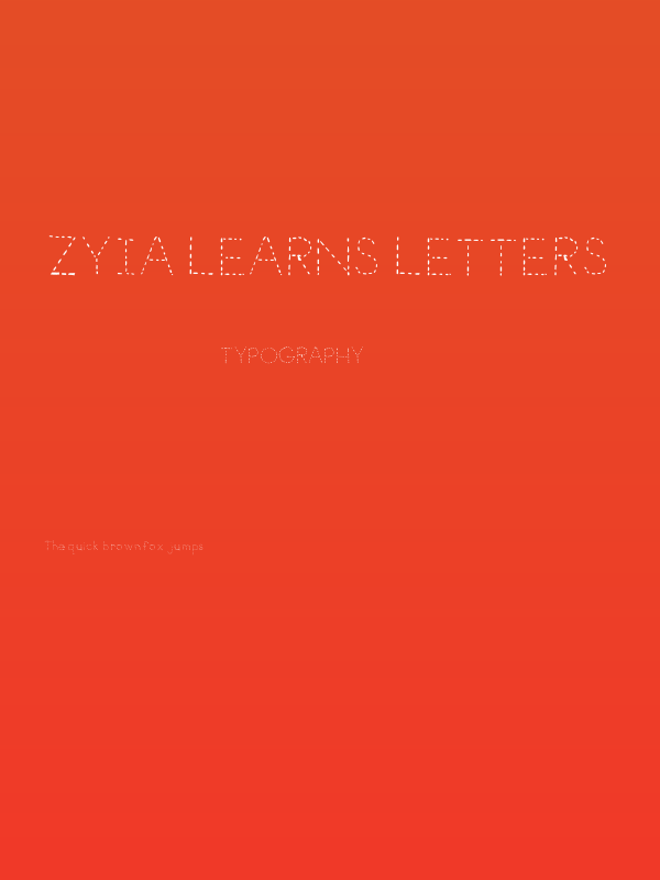 Zyia Learns Letters Poster
