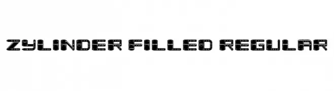 Zylinder Filled Regular  フリーフォントのダウンロード