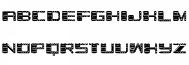 Zylinder Filled Regular Font OTHER CHARS