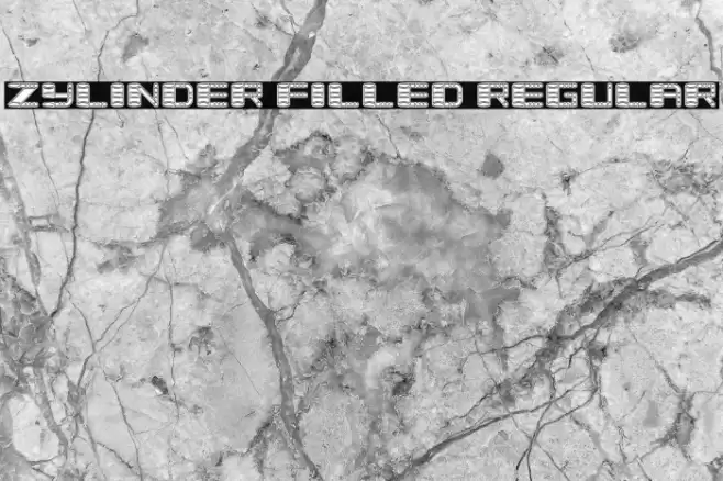 Zylinder Filled Regular Font examples