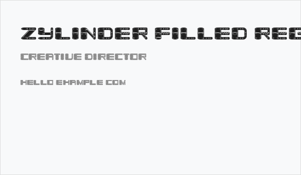 Zylinder Filled Regular Business Card