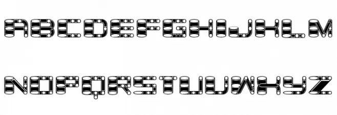 Zylinder Inverted Regular Font OTHER CHARS