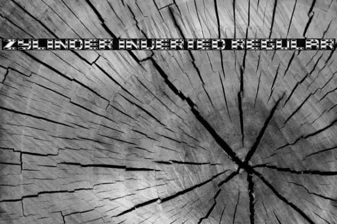 Zylinder Inverted Regular Font examples