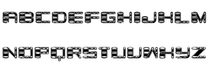 Zylinder Inverted Rustique Regular Font OTHER CHARS