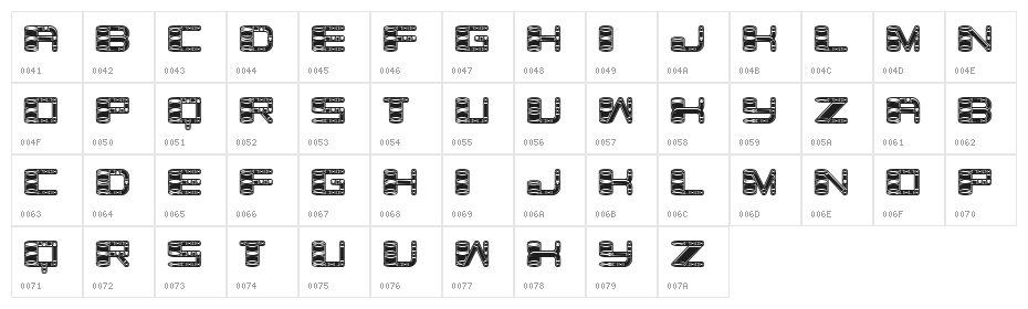 Zylinder Inverted Rustique Regular Character Map