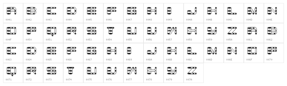 Zylinder Regular Character Map