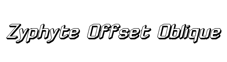 Zyphyte Offset Oblique Font