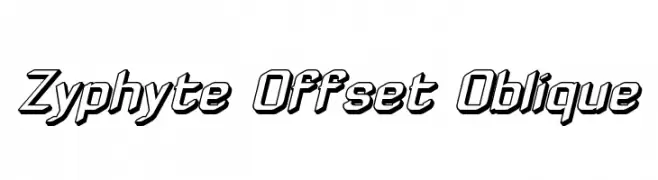Zyphyte Offset Oblique  Frei Schriftart Herunterladen