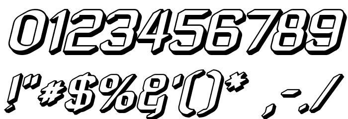 Zyphyte Offset Oblique Schriftart Anderer Schreiben