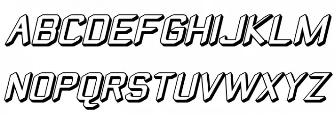 Zyphyte Offset Oblique Schriftart Groß