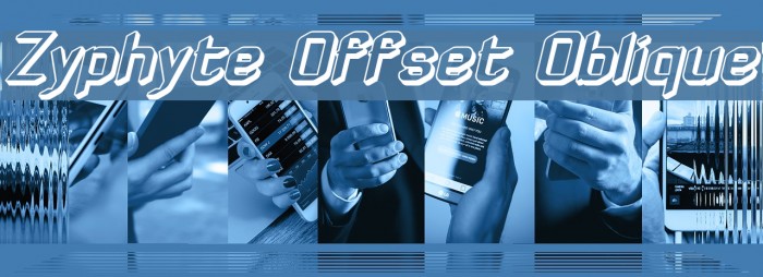 Zyphyte Offset Oblique Schriftart examples