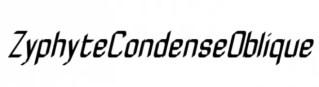 ZyphyteCondenseOblique  Frei Schriftart Herunterladen