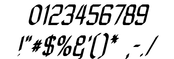 ZyphyteCondenseOblique Font OTHER CHARS