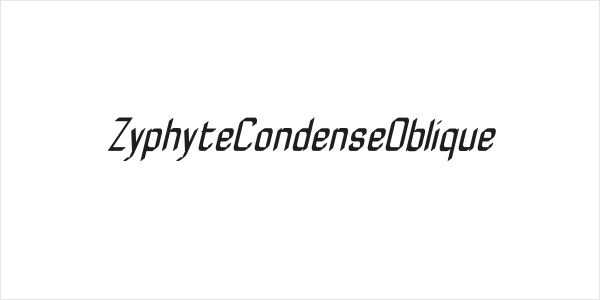 ZyphyteCondenseOblique Logo