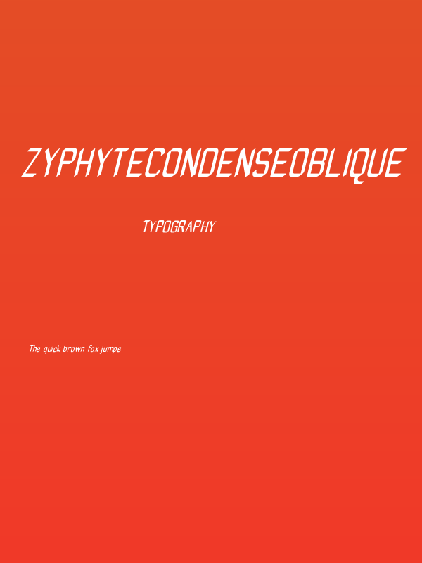 ZyphyteCondenseOblique Poster