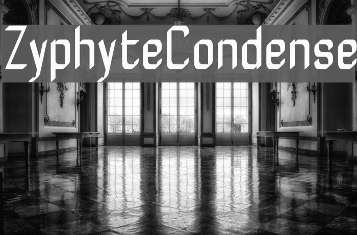 ZyphyteCondense Font examples