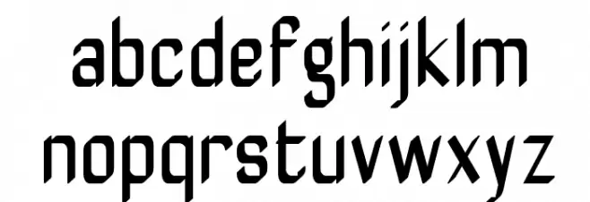 ZyphyteCondense フォント 小文字