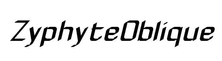 ZyphyteOblique Font