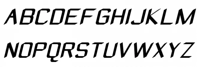 ZyphyteOblique 字体 大写