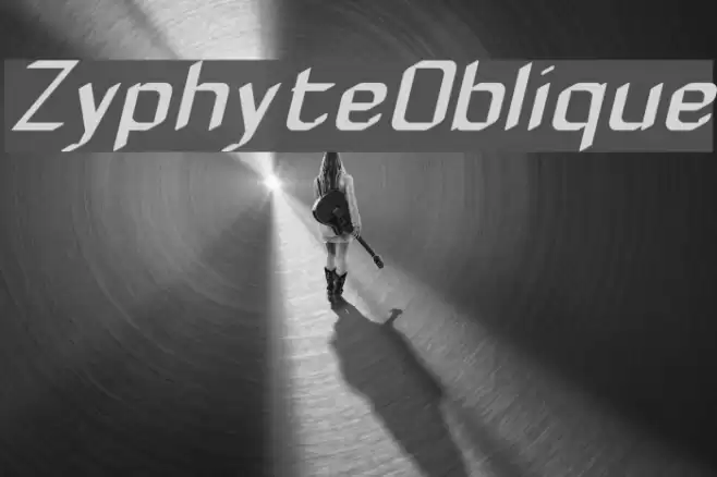 ZyphyteOblique Schriftart examples