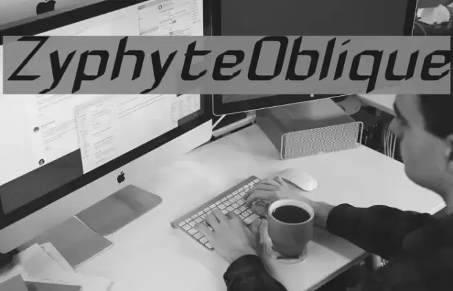ZyphyteOblique Schriftart examples