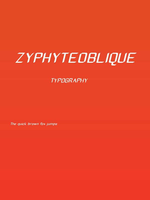 ZyphyteOblique Poster