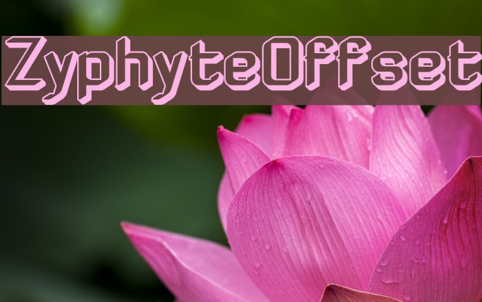 ZyphyteOffset Font examples