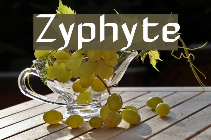 Zyphyte Font examples