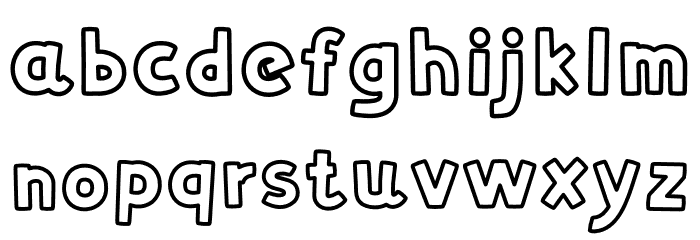 Zyzol Outline Font LOWERCASE