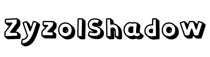 Zyzol Shadow  Free Fonts Download
