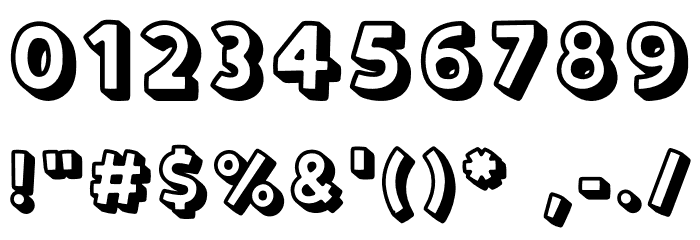 Zyzol Shadow Font OTHER CHARS