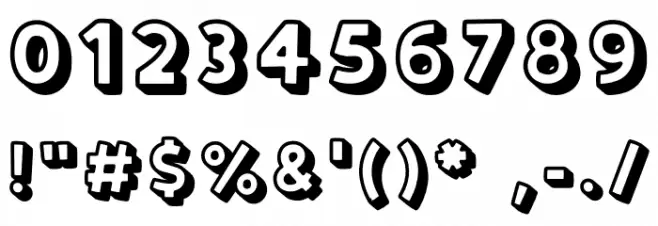 Zyzol Shadow Font OTHER CHARS