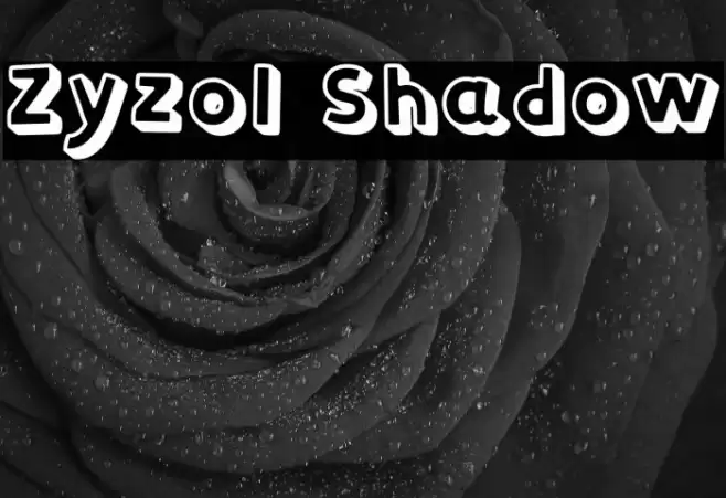 Zyzol Shadow Font examples