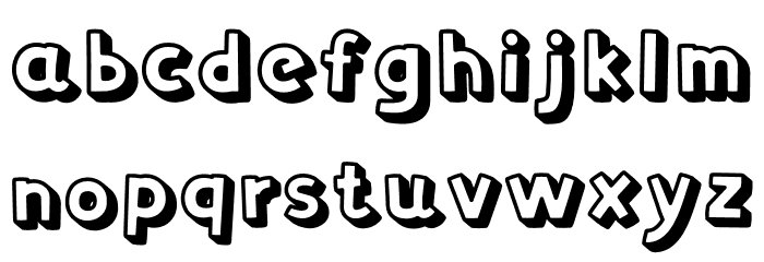 Zyzol Shadow Font LOWERCASE