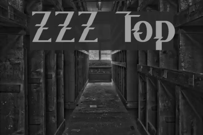 ZZZ Top Schriftart examples