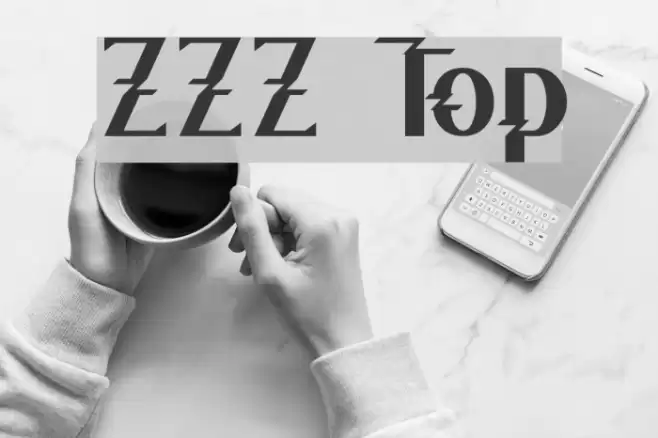 ZZZ Top Schriftart examples