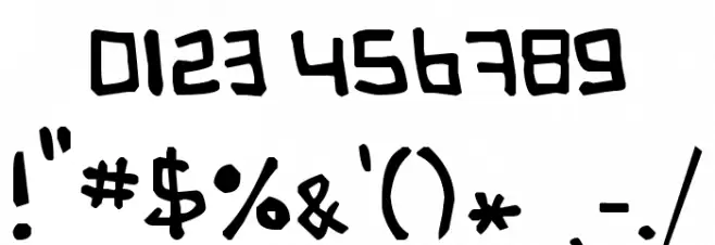 ZZZ Font OTHER CHARS